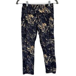 {Constantly Varied Gear CVG} "Gold Black Marble" Capri Leggings